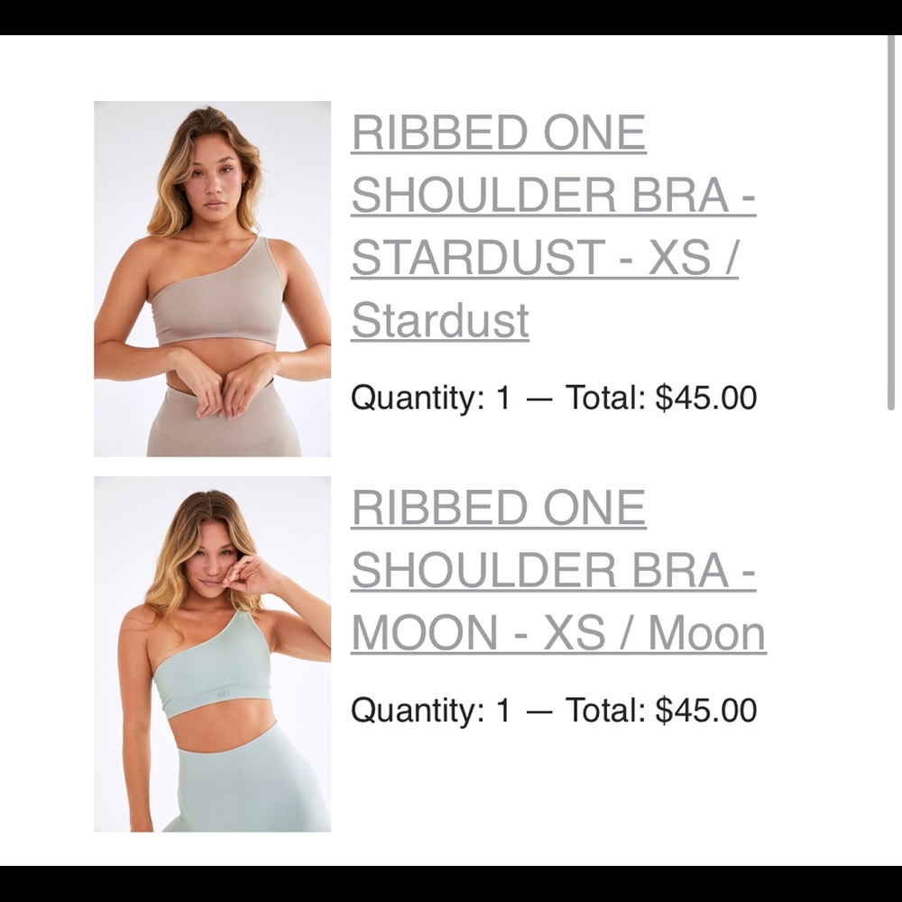 SET active ribbed one shoulder sports bra